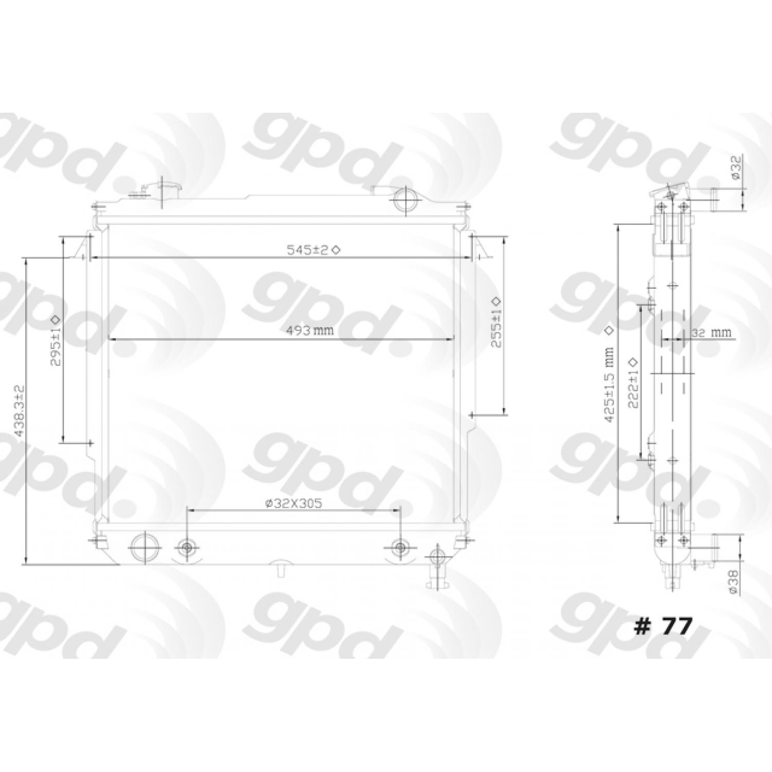 Global Parts Distributors 77 Radiator product image 1 of 1