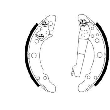 1991 Volkswagen Cabriolet Drum Brake Shoe Rear Left Hella Pagid 355000111 image 4 of 4