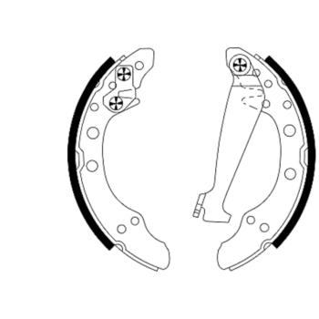 1998 Volkswagen Jetta Drum Brake Shoe Rear Hella Pagid 355001311 image 4 of 4