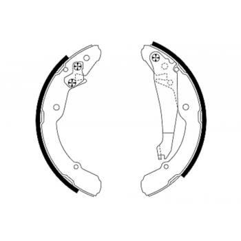 2012 Volkswagen Jetta Drum Brake Shoe Rear Hella Pagid 355001691 image 1 of 2