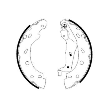 2014 Smart Fortwo Drum Brake Shoe Rear Hella Pagid 355002421 image 2 of 2