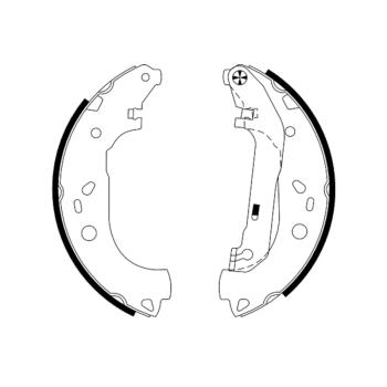 2013 Ford Transit Connect Drum Brake Shoe Rear Hella Pagid 355002731 image 2 of 2