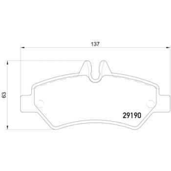 2014 Mercedes-Benz Sprinter 2500 Disc Brake Pad Rear Hella Pagid 355005351 image 4 of 4