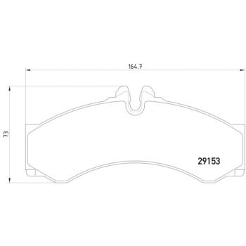 2004 Dodge Sprinter 2500 Disc Brake Pad Rear Hella Pagid 355005391 image 4 of 4