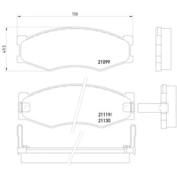 1985 Nissan Maxima Disc Brake Pad Front Hella Pagid 355005621 image 4 of 4
