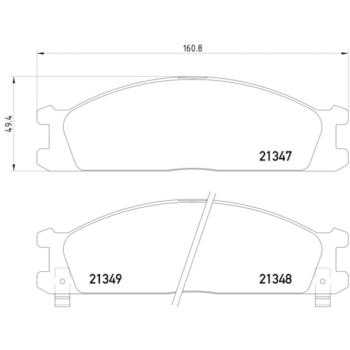 1988 Nissan Van Disc Brake Pad Front Hella Pagid 355005651 image 4 of 4