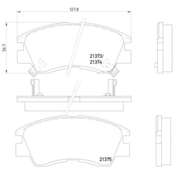 1990 Mitsubishi Van Disc Brake Pad Front Hella Pagid 355005781 image 4 of 4