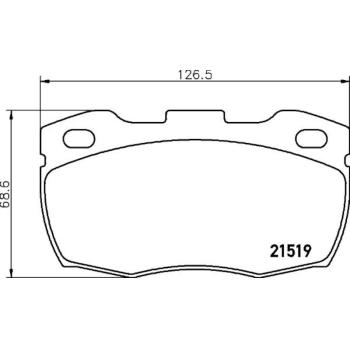 1993 Land Rover Defender 110 Disc Brake Pad Front Hella Pagid 355005861 image 2 of 2