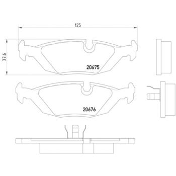 1990 BMW 325i Disc Brake Pad Rear Hella Pagid 355006041 image 4 of 4