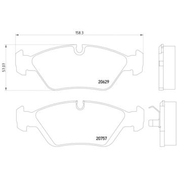 1987 BMW 535i Disc Brake Pad Front Hella Pagid 355006511 image 4 of 4