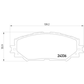 2014 Scion xD Disc Brake Pad Front Hella Pagid 355006861 image 4 of 4