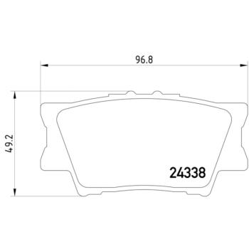 2017 Toyota Avalon Disc Brake Pad Rear Hella Pagid 355006881 image 4 of 4