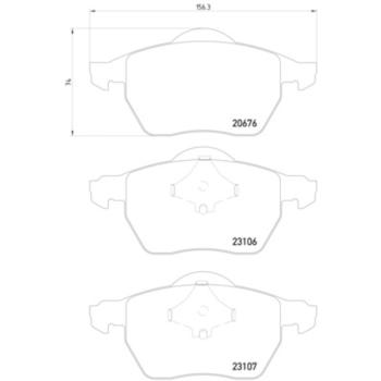 2002 Volvo C70 Disc Brake Pad Front Hella Pagid 355006921 image 4 of 4