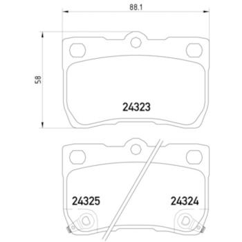 2010 Lexus IS250 Disc Brake Pad Rear Hella Pagid 355006971 image 4 of 4