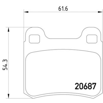 1985 Mercedes-Benz 190D Disc Brake Pad Rear Hella Pagid 355007321 image 4 of 4