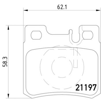 2000 Mercedes-Benz C230 Disc Brake Pad Rear Hella Pagid 355007361 image 4 of 4