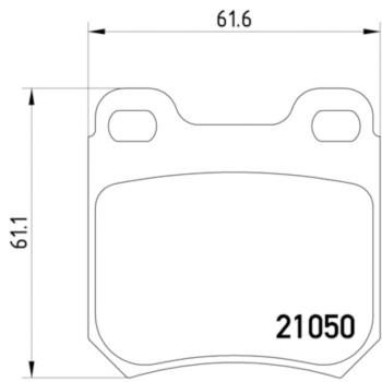 2000 Saturn LS2 Disc Brake Pad Rear Hella Pagid 355007381 image 4 of 4