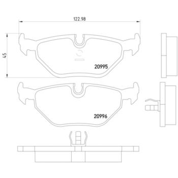 1990 BMW M3 Disc Brake Pad Rear Hella Pagid 355007421 image 4 of 4
