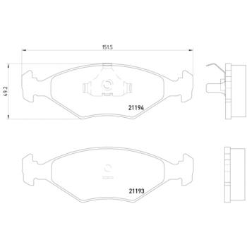 1989 Volkswagen Fox Disc Brake Pad Front Hella Pagid 355007441 image 4 of 4