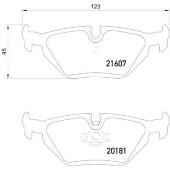 1999 BMW Z3 Disc Brake Pad Rear Hella Pagid 355007511 image 4 of 4