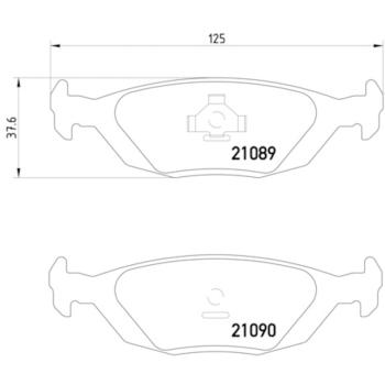 1997 Saab 9000 Disc Brake Pad Rear Hella Pagid 355007521 image 4 of 4