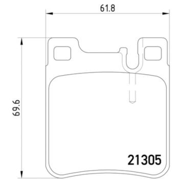 2006 Chrysler Crossfire Disc Brake Pad Rear Hella Pagid 355007581 image 4 of 4