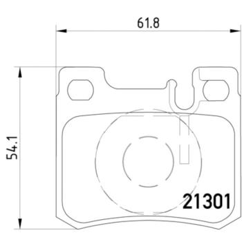 1994 Mercedes-Benz C280 Disc Brake Pad Rear Hella Pagid 355007671 image 4 of 4