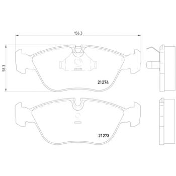 1996 Volvo 850 Disc Brake Pad Front Hella Pagid 355007721 image 4 of 4