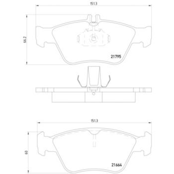 2000 Mercedes-Benz C230 Disc Brake Pad Front Hella Pagid 355007831 image 4 of 4