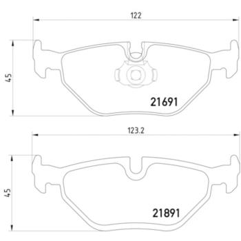 1999 BMW 528i Disc Brake Pad Rear Hella Pagid 355007981 image 4 of 4
