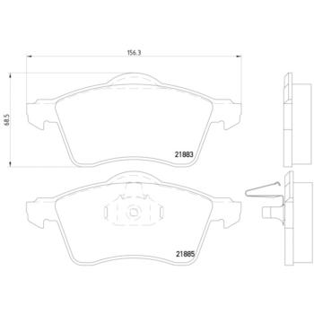 1997 Volkswagen EuroVan Disc Brake Pad Front Hella Pagid 355008011 image 4 of 4