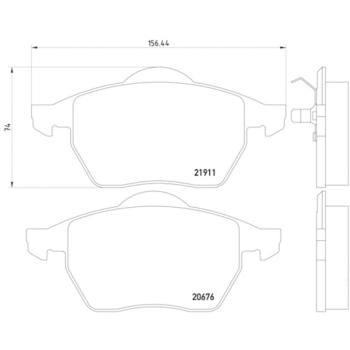 2000 Audi TT Quattro Disc Brake Pad Front Hella Pagid 355008021 image 4 of 4