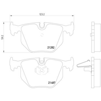 2004 BMW M3 Disc Brake Pad Rear Hella Pagid 355008091 image 4 of 4