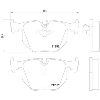 1994 BMW 850CSi Disc Brake Pad Rear Hella Pagid 355008121 image 4 of 4