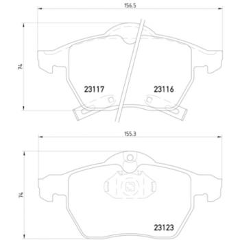 2000 Saturn LS2 Disc Brake Pad Front Hella Pagid 355008141 image 4 of 4