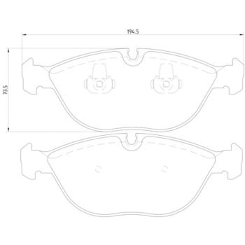 2006 Chrysler Crossfire Disc Brake Pad Front Hella Pagid 355008261 image 4 of 4
