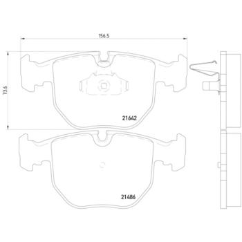 2001 BMW X5 Disc Brake Pad Front Hella Pagid 355008281 image 4 of 4