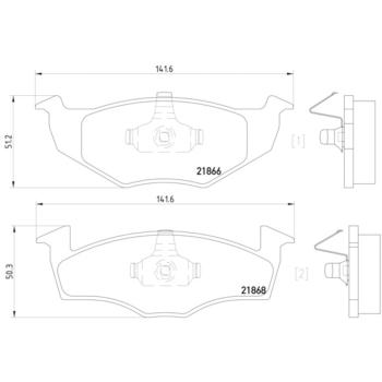 1994 Volkswagen Golf Disc Brake Pad Front Hella Pagid 355008351 image 4 of 4