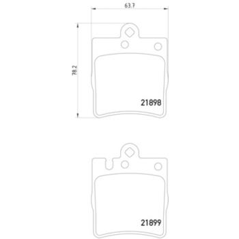 2008 Mercedes-Benz CLK350 Disc Brake Pad Rear Hella Pagid 355008451 image 4 of 4