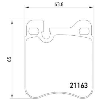 1990 Porsche 911 Disc Brake Pad Rear Hella Pagid 355008491 image 4 of 4