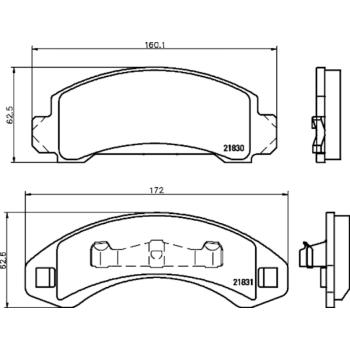 1994 Ford Aerostar Disc Brake Pad Front Hella Pagid 355008501 image 3 of 4