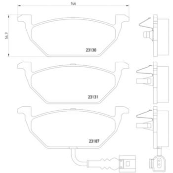 1999 Volkswagen Beetle Disc Brake Pad Front Hella Pagid 355008551 image 4 of 4