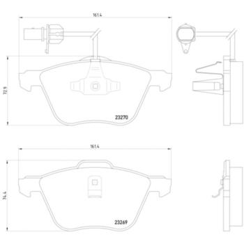 2001 Volkswagen EuroVan Disc Brake Pad Front Hella Pagid 355008921 image 4 of 4