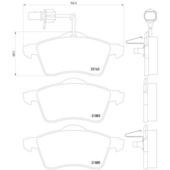 1999 Volkswagen EuroVan Disc Brake Pad Front Hella Pagid 355008931 image 4 of 4