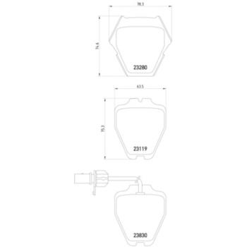 2000 Audi S4 Disc Brake Pad Front Hella Pagid 355009031 image 4 of 4