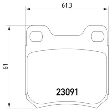 1999 Saab 9-5 Disc Brake Pad Rear Hella Pagid 355009041 image 4 of 4