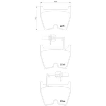 2015 Audi R8 Disc Brake Pad Front Hella Pagid 355009191 image 4 of 4