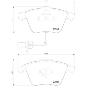 2008 Audi A4 Disc Brake Pad Front Hella Pagid 355009201 image 4 of 4