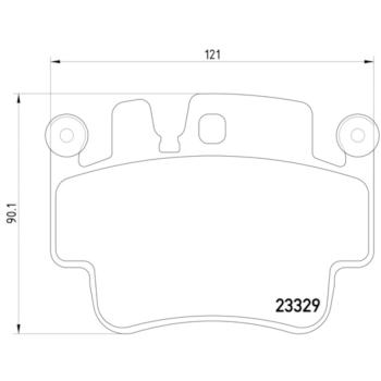 2004 Porsche Boxster Disc Brake Pad Front Hella Pagid 355009281 image 4 of 4