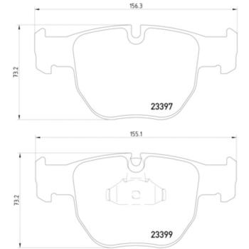 2005 Land Rover Range Rover Disc Brake Pad Front Hella Pagid 355009301 image 4 of 4